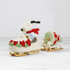 Snowmobiling with Snoopy Figurine