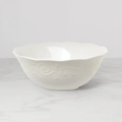 French Perle White Large Serving Bowl