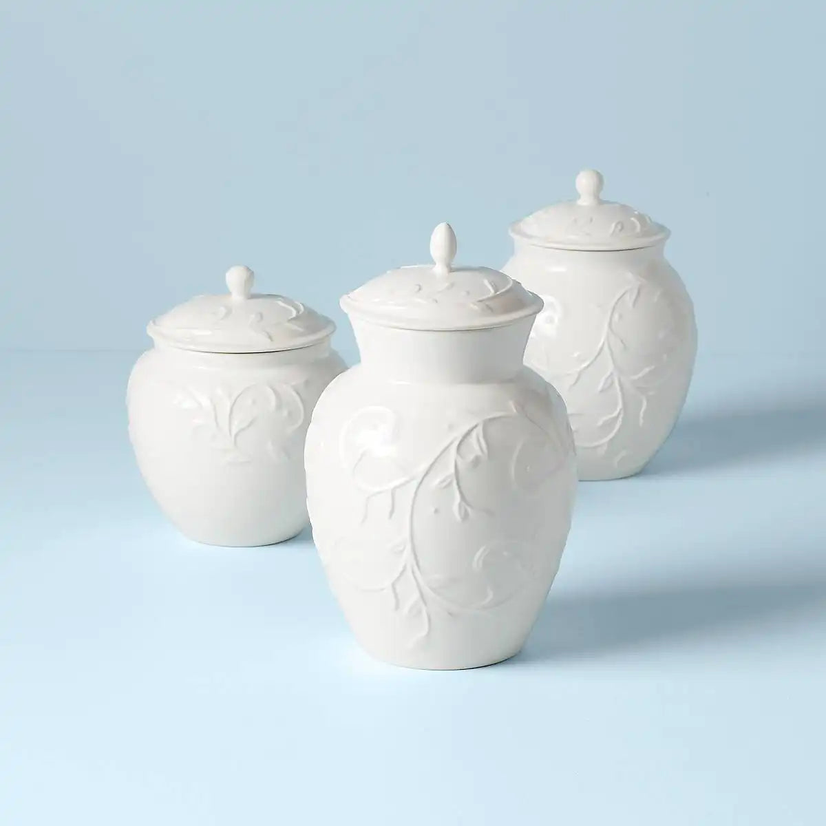 Opal Innocence Carved 3-Piece Canister Set