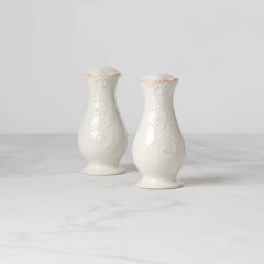 French Perle White Salt & Pepper Shaker Set