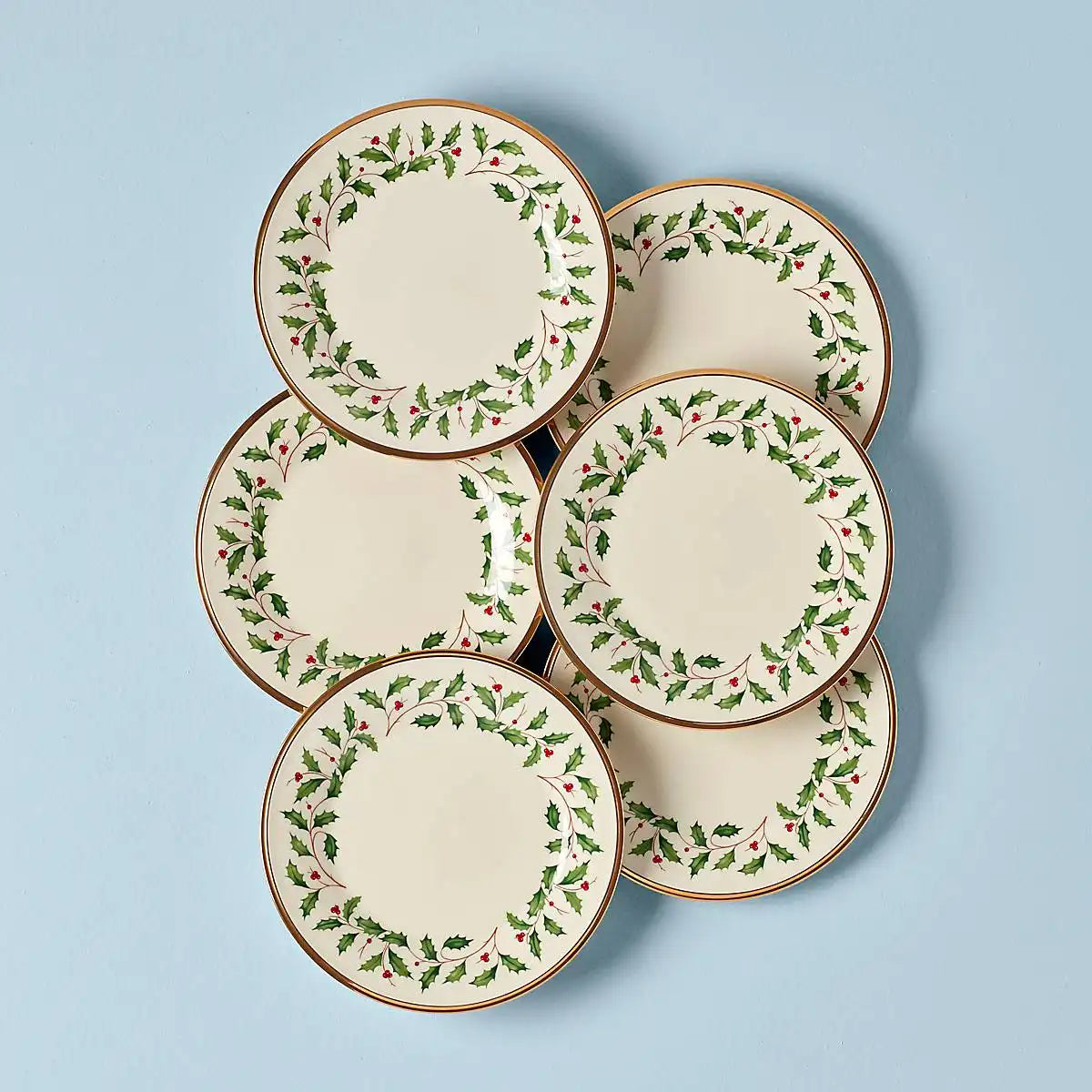 Holiday Salad Plates, Set of 6