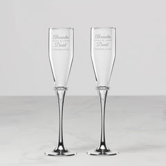 Personalized Devotion Toasting Flute, Set of 2