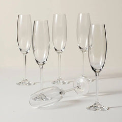 Tuscany Classics Champagne Flute Glasses, Set of 6