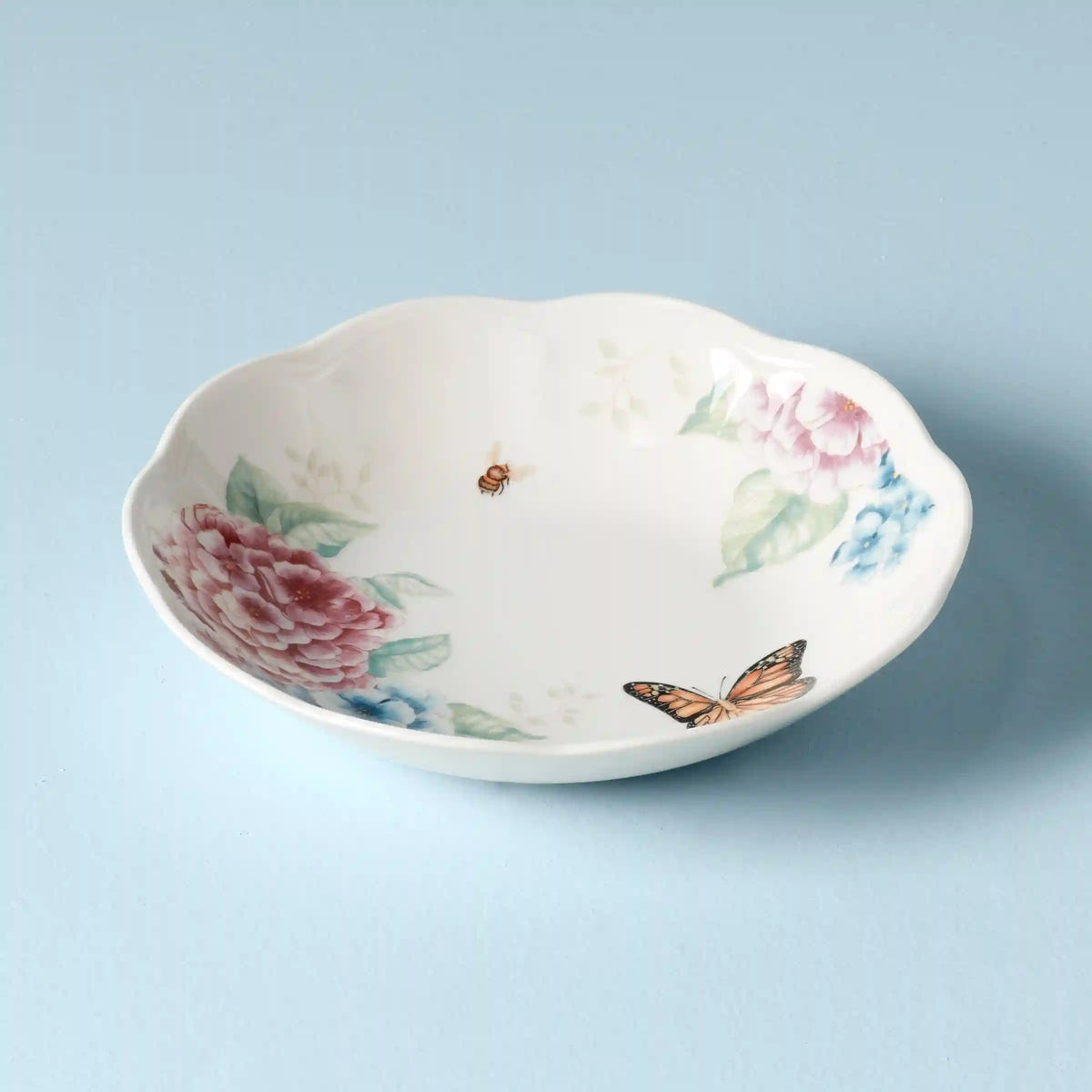 Butterfly Meadow Hydrangea Pasta Bowl