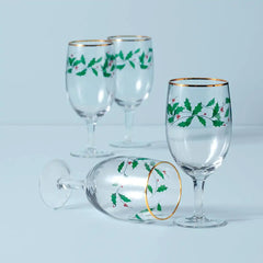 Holiday Iced Beverage Glasses, Set of 4