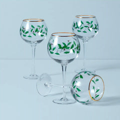Holiday Balloon Glasses, Set of 4