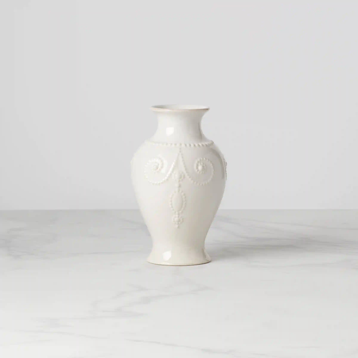 French Perle White Bouquet Vase