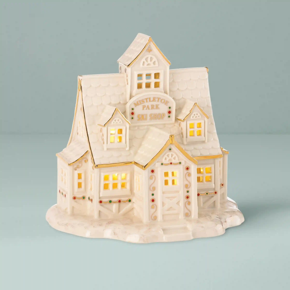 Mistletoe Park Lit Ski Shop Figurine