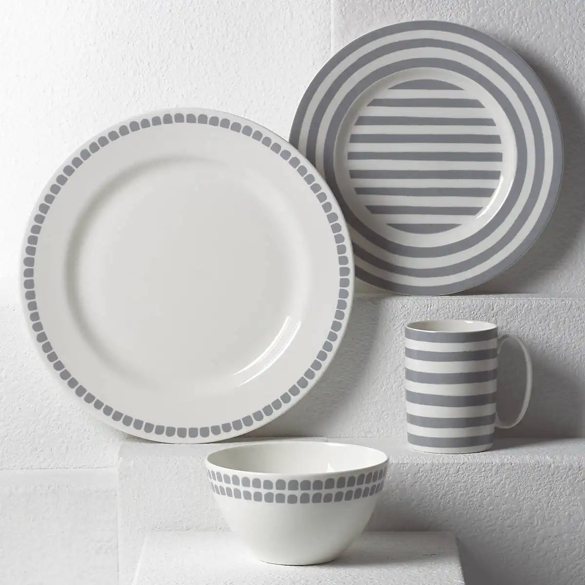 Charlotte Street Grey North 4-Piece Place Setting