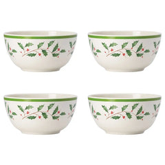 Holiday Melamine All-Purpose Bowls, Set of 4