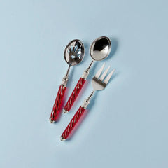 Holiday Jewel Spiral 3-Piece Serving Set