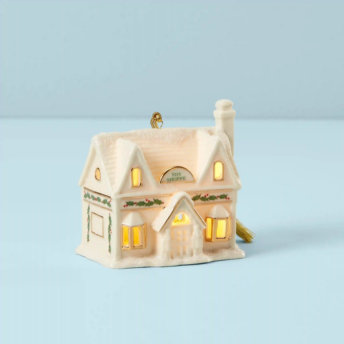 Christmas Village Toy Shop Lit Ornament