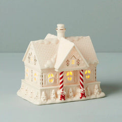 Mistletoe Park Light-Up Santa's Cottage Figurine