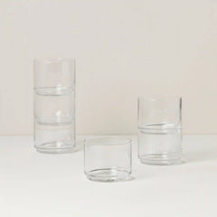 Tuscany Classics Stackable Clear Short Glasses, Set of 6