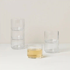 Tuscany Classics Stackable Clear Short Glasses, Set of 6