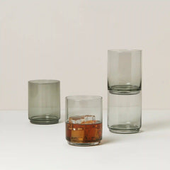Tuscany Classics Stackable Smoke Tall Glasses, Set of 4