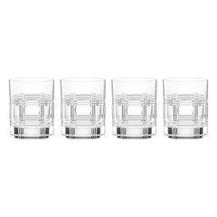 Hudson Crystal Double Old-Fashioned Glasses, Set of 4