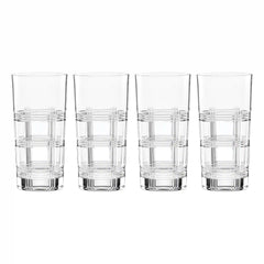 Hudson Crystal Highball Glasses, Set of 4