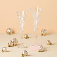 Hudson Crystal Toasting Flutes, Set of 2