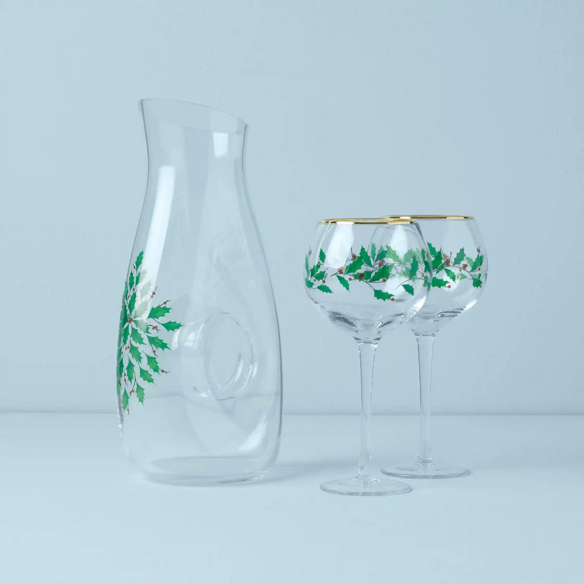 Holiday 3-Piece Decanter & Wine Glass Set