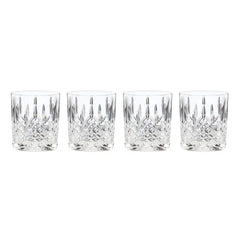 Hamilton Crystal Double Old Fashion Glasses, Set of 4
