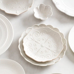 French Perle Scallop White Mini Dish