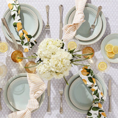 French Perle Groove Ice Blue 12-Piece Place Setting