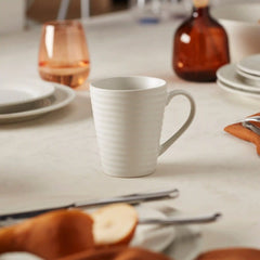 Ridge White Mugs, Set of 4