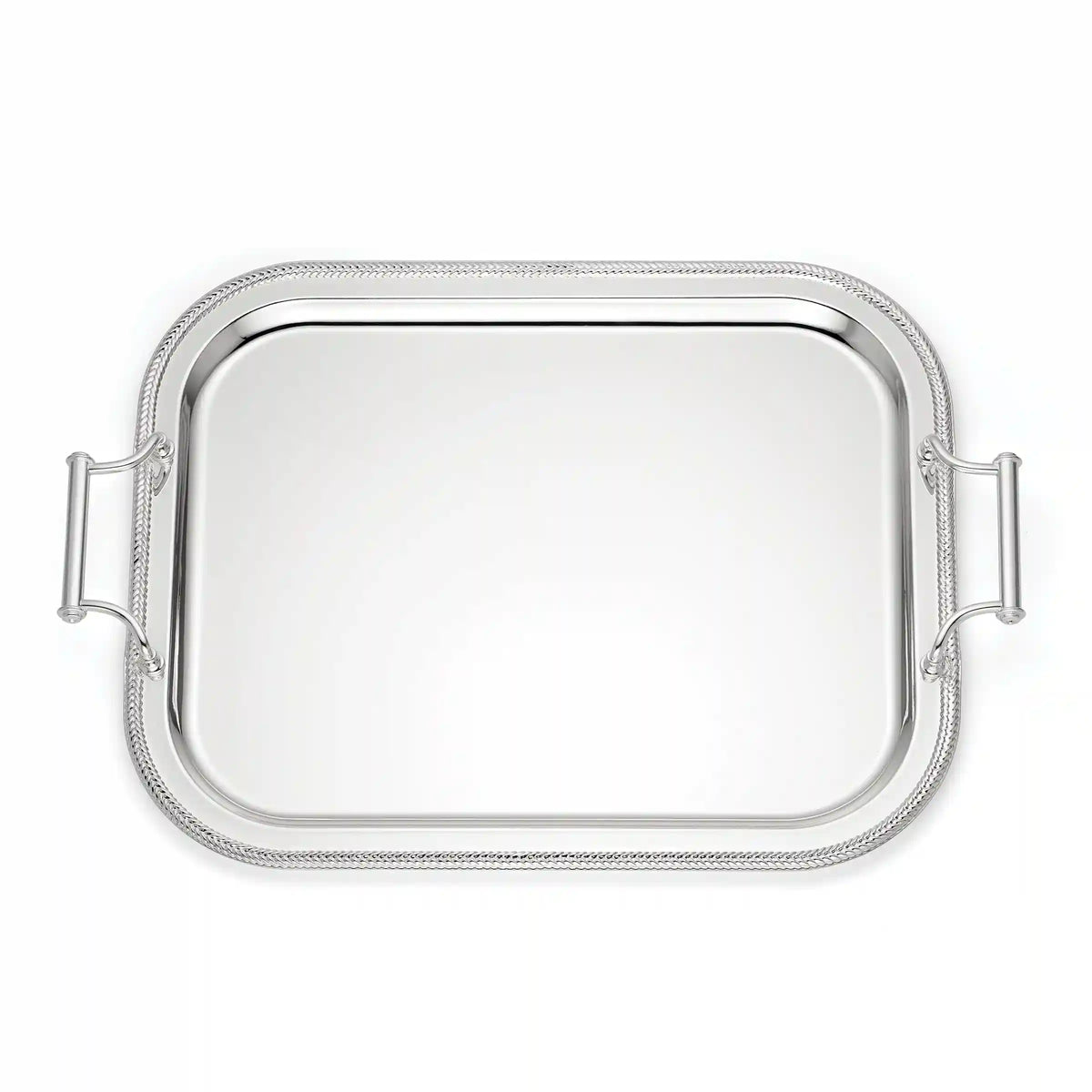 Silverplate Rectangular Tray With Handles