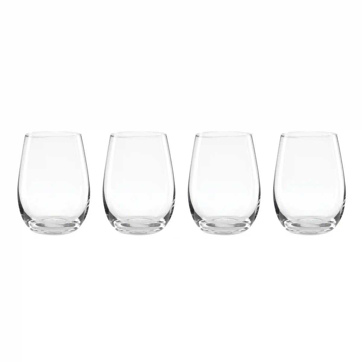 5 O'Clock Stemless Wine Glasses, Set of 4