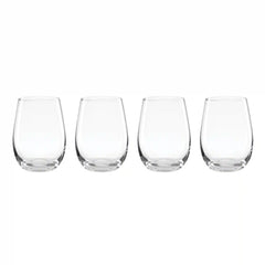 5 O'Clock Stemless Wine Glasses, Set of 4