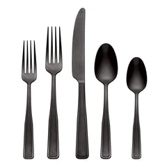 Reid Black Vintage 20-Piece Flatware Set