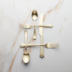 James Street Champagne Satin 20-Piece Flatware Set