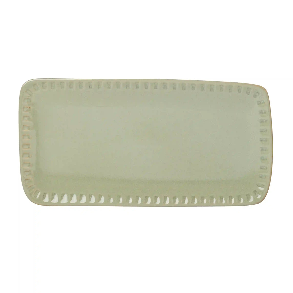 Artisanal Stripe Green Hors d'Oeuvres Tray