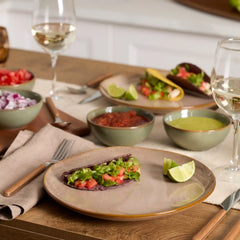 Organic Shades Clay 12-Piece Dinnerware Set