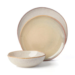 Organic Shades Oatmeal 18-Piece Dinnerware Set