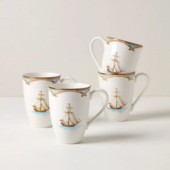 British Colonial Tradewind Mugs, Set of 4