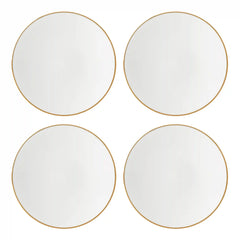 Trianna White Coupe Salad Plates, Set of 4