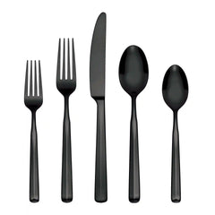 Ryder Black Satin 20-Piece Flatware Set