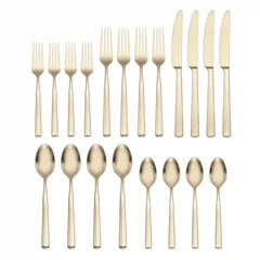 Ryder Champagne Satin 20-Piece Flatware Set