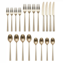 Robyn Champagne Mist Satin 20-Piece Flatware Set