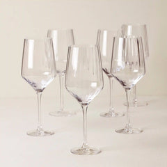 Tuscany Classics Angled Optic Wine Glasses, Set of 6