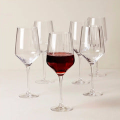Tuscany Classics Angled Optic Wine Glasses, Set of 6
