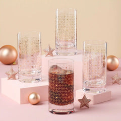 Tuscany Classics Gold Dust Highball Glasses, Set of 4