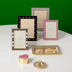 Sitting Pretty Silver Glitter 5x7 Photo Frame