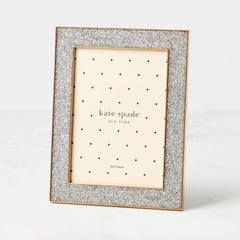 Sitting Pretty Silver Glitter 5x7 Photo Frame