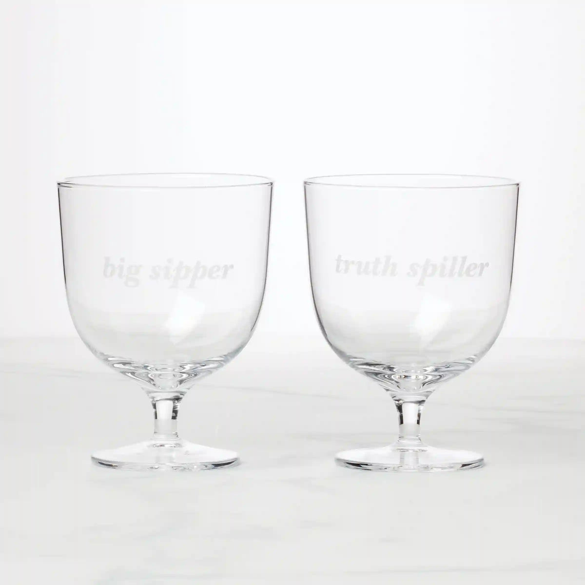 Truth Spiller & Big Sipper Short Glasses, Set of 2