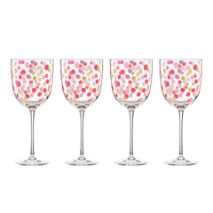 It's Raining Confetti Wine Glasses, Set of 4