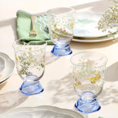 Butterfly Meadow Herbs Short Tumblers, Set of 4