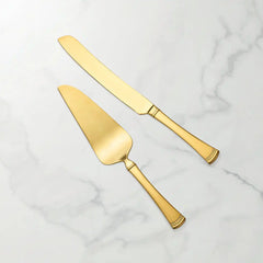 Portola Gold Satin 2-Piece Dessert Set